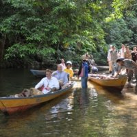 Row your boat! - Kawat river at Setulang village 